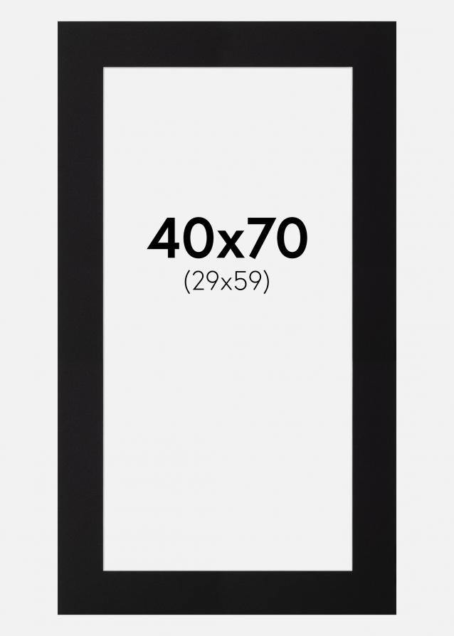 Passepartout Sort Standard (Hvid Kerne) 40x70 cm (29x59)