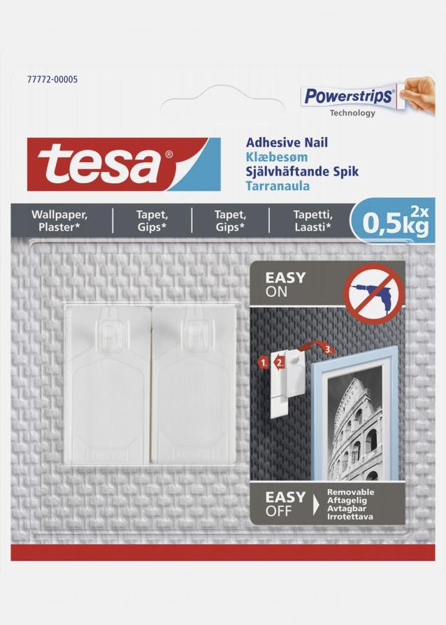 Tesa - Selvhæftende søm til alle vægtyper (max. 2x0,5kg)