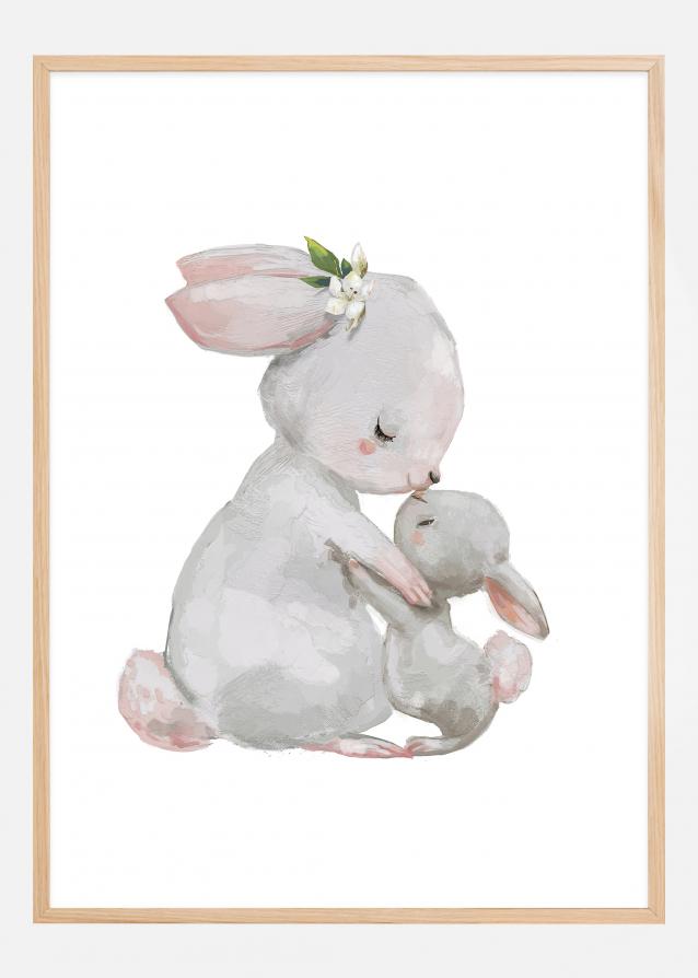 Rabbit Family Watercolor Plakat