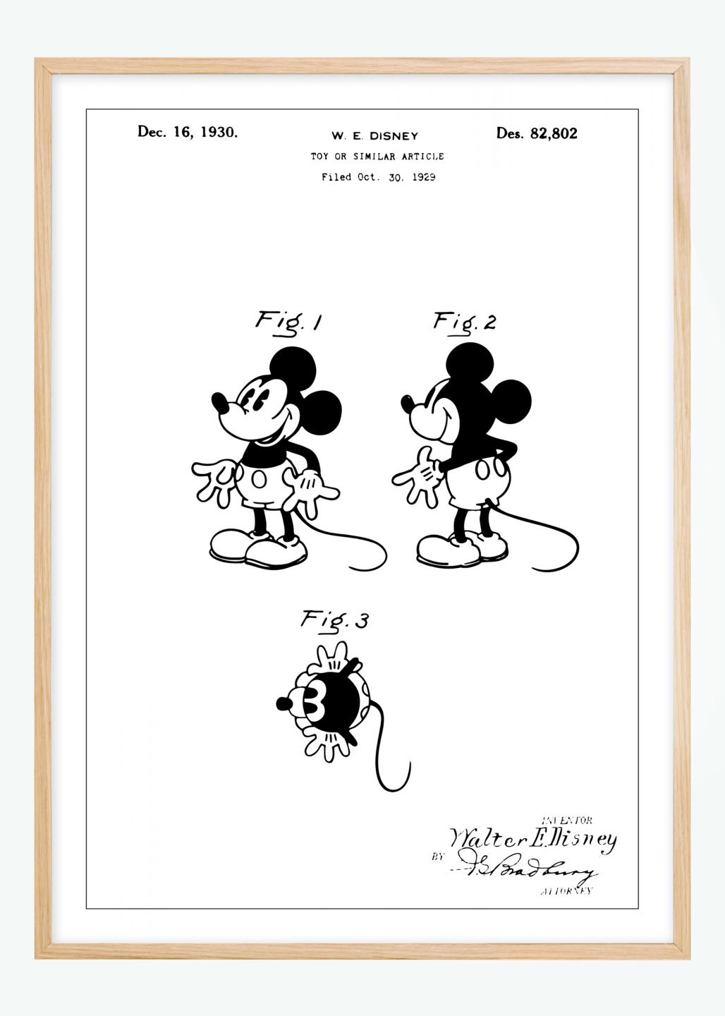 Køb Patent - Toy Walt Disney - White Plakat - BGA.DK