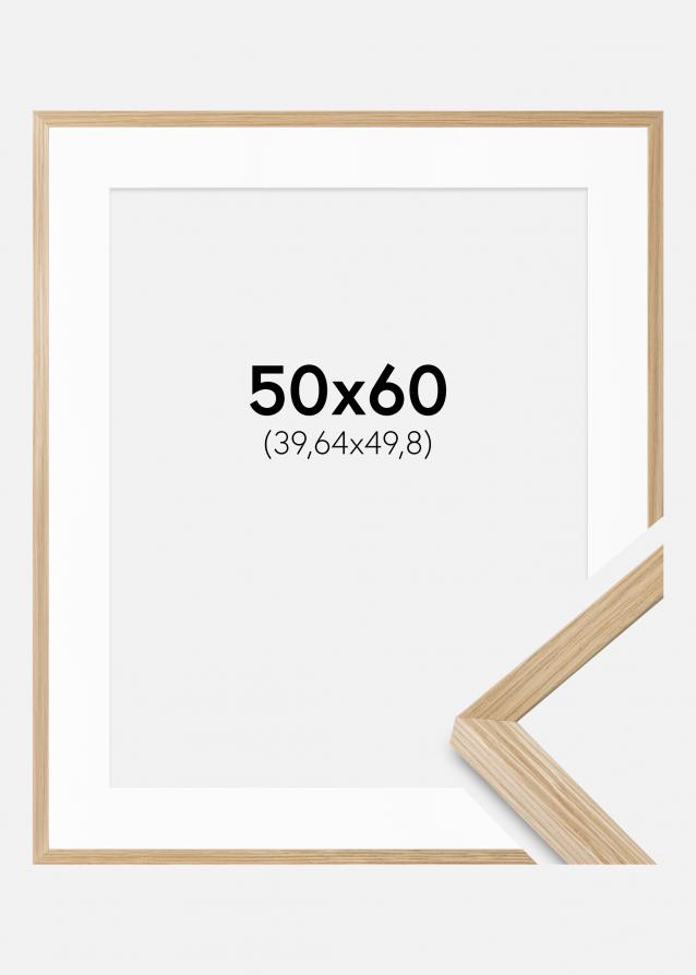 Ramme Soul Oak Veneer 50x60 cm - Passepartout Hvid 16x20 inches