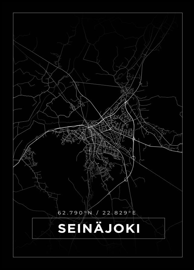 Kort - Seinäjoki - Sort Plakat