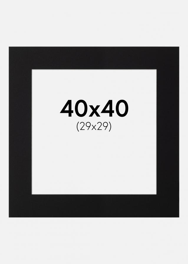 Passepartout Canson Sort (Hvid kerne) 40x40 cm (29x29)