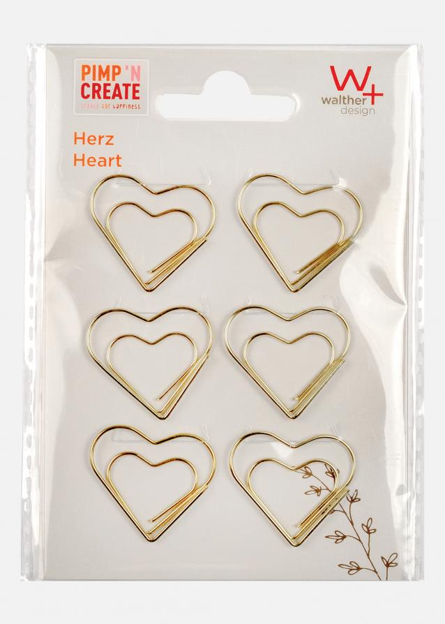 PAC Metal Paperclip Heart Guld