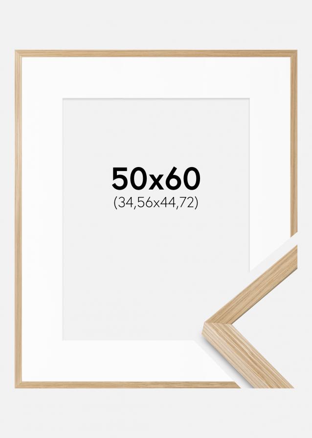 Ramme Soul Oak Veneer 50x60 cm - Passepartout Hvid 14x18 inches