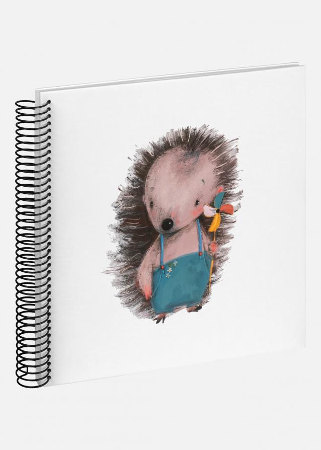 Baby Hedgehog Calisto Spiralalbum Hvid - 24x24 cm (40 Hvide sider / 20 ark)