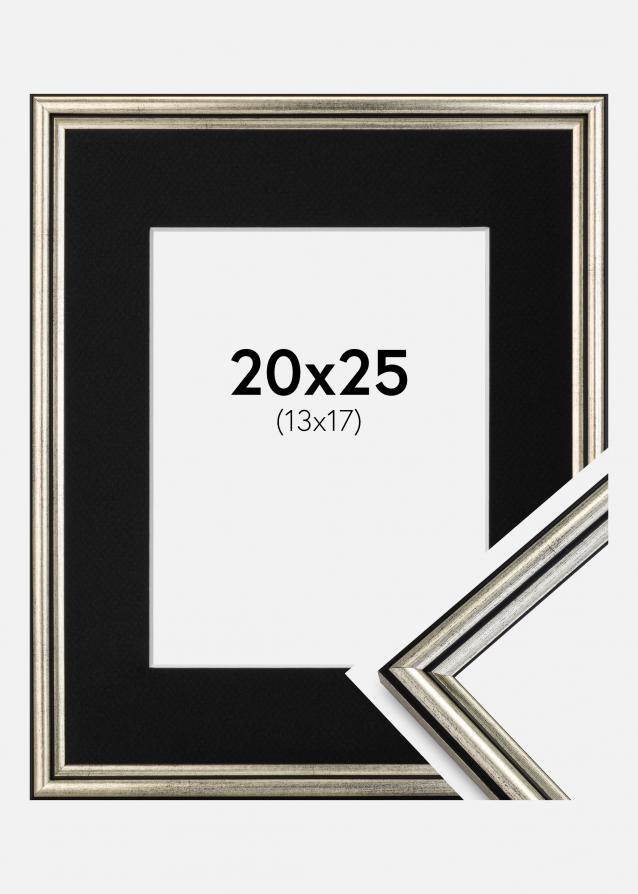 Ramme Horndal Sølv 20x25 cm - Passepartout Sort 14x18 cm