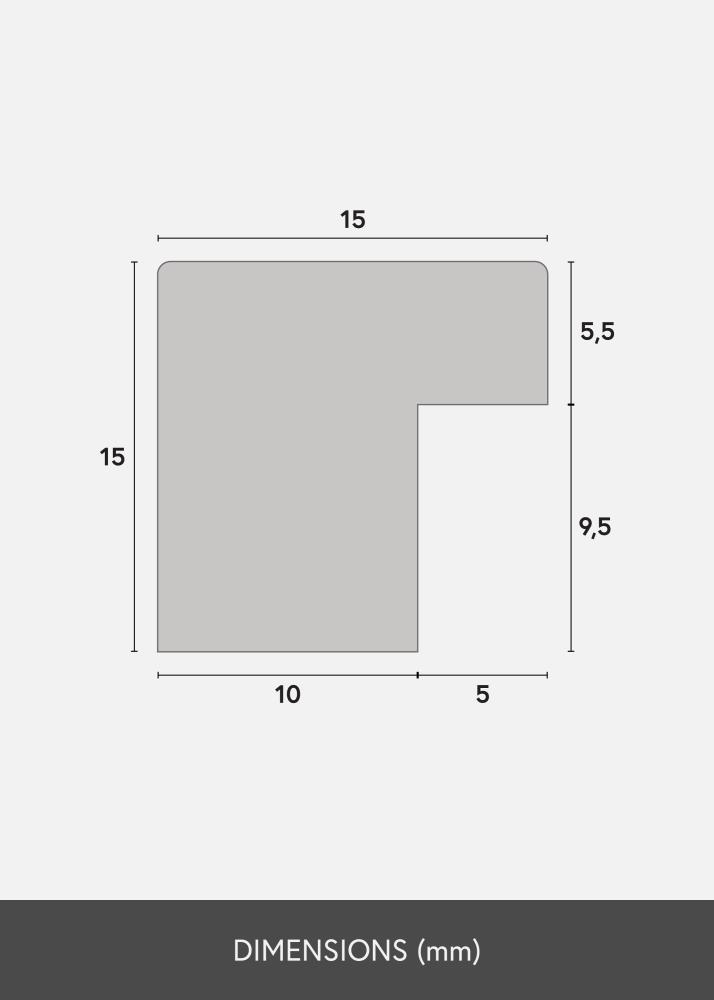 Ramme Trendy Akrylglas Sort 33x48 cm