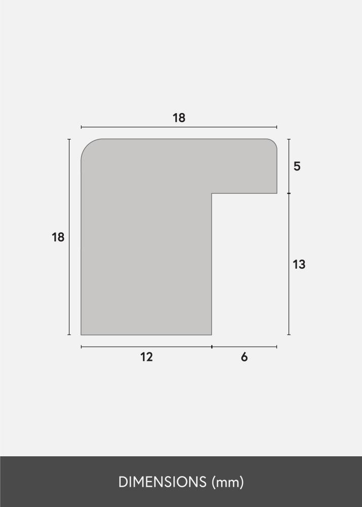 Ramme Selection Akrylglas Valnød 70x85 cm