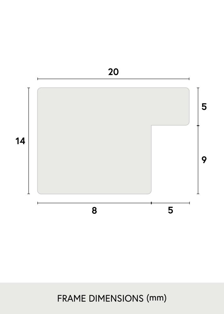 Ramme BGA Classic Akrylglas Valnød 60x90 cm