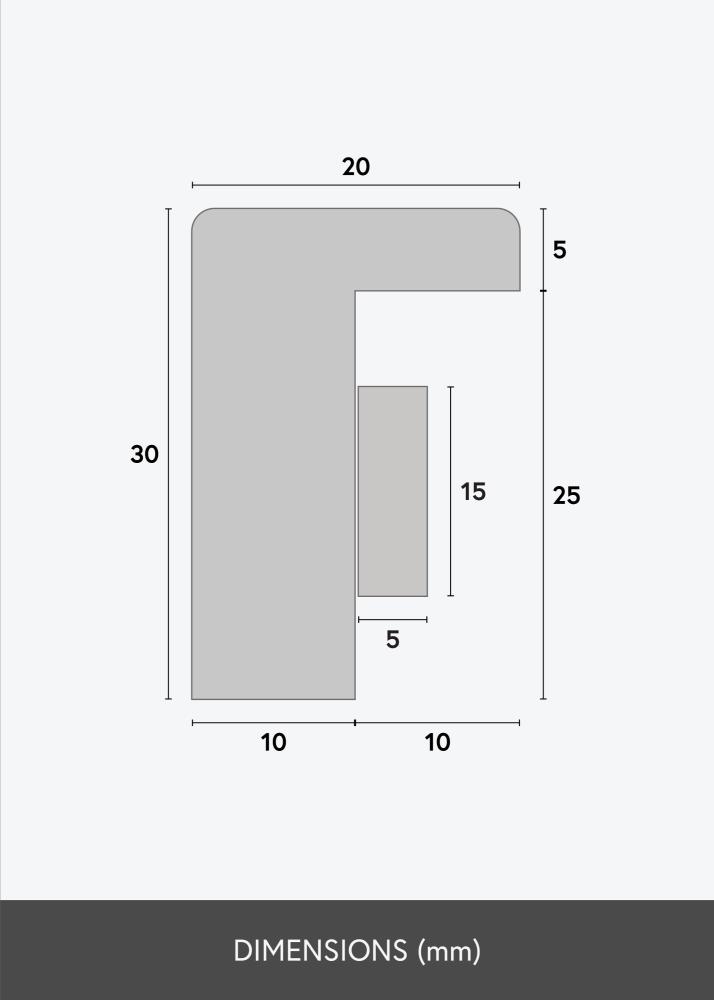 BGA Boksramme Akrylglas Sort 50x100 cm