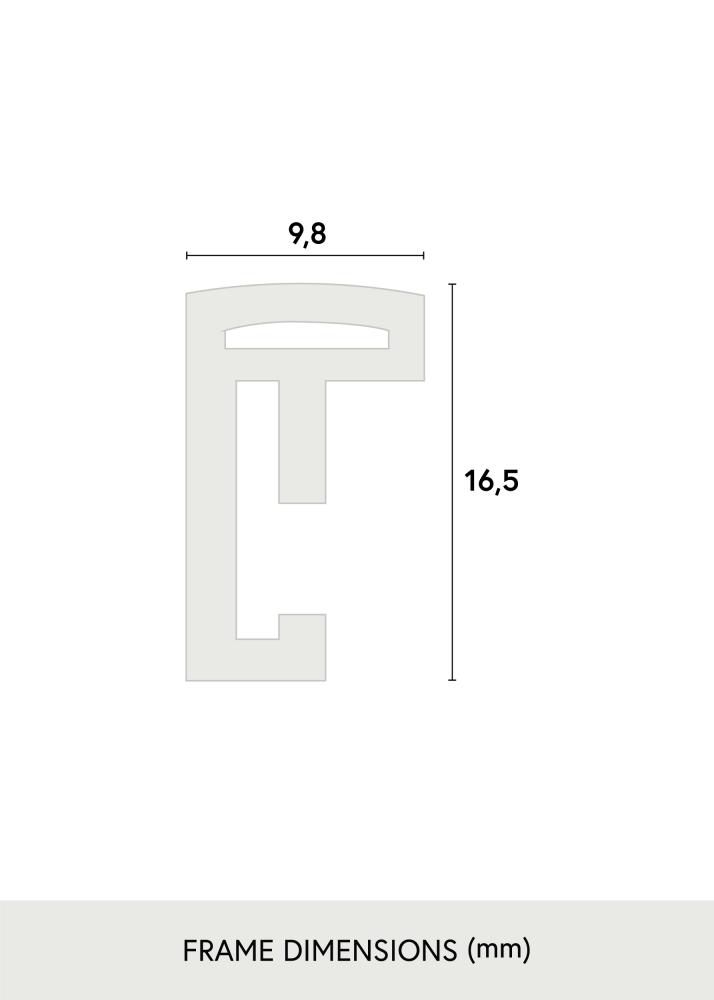 Ramme Scandi Sort 50x100 cm - Passepartout Hvid 30x80 cm