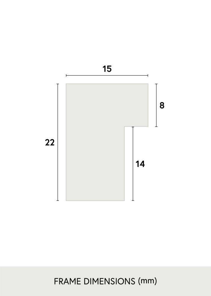 Ramme Exklusiv Sort 20x20 cm