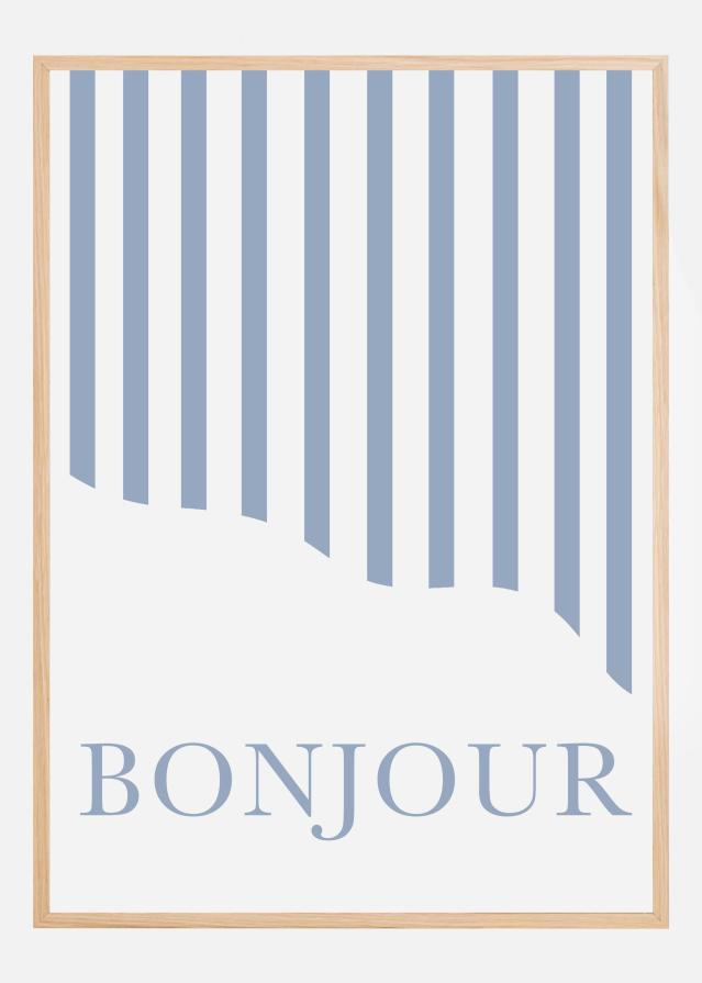 Bonjour Stripes Plakat