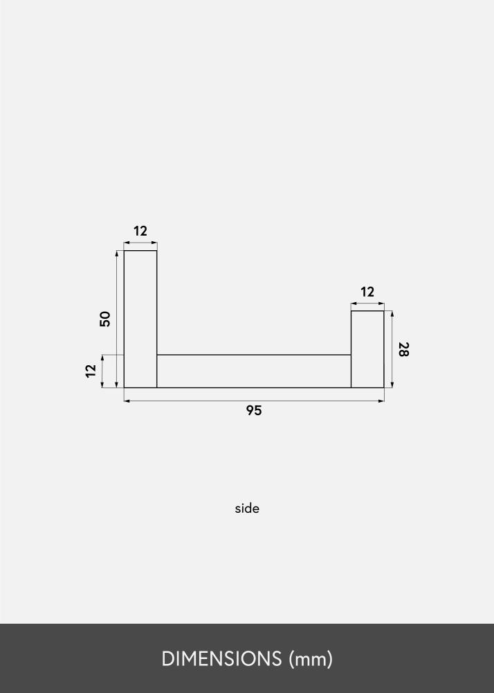 Billedhylde Eg 90 cm