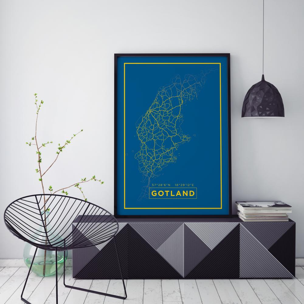 Map - Gotland - Blue