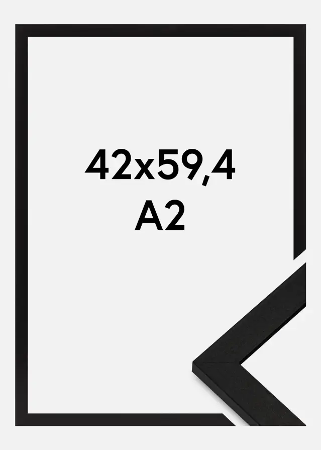 Ramme BGA Classic Akrylglas Sort 42x59,4 cm (A2)