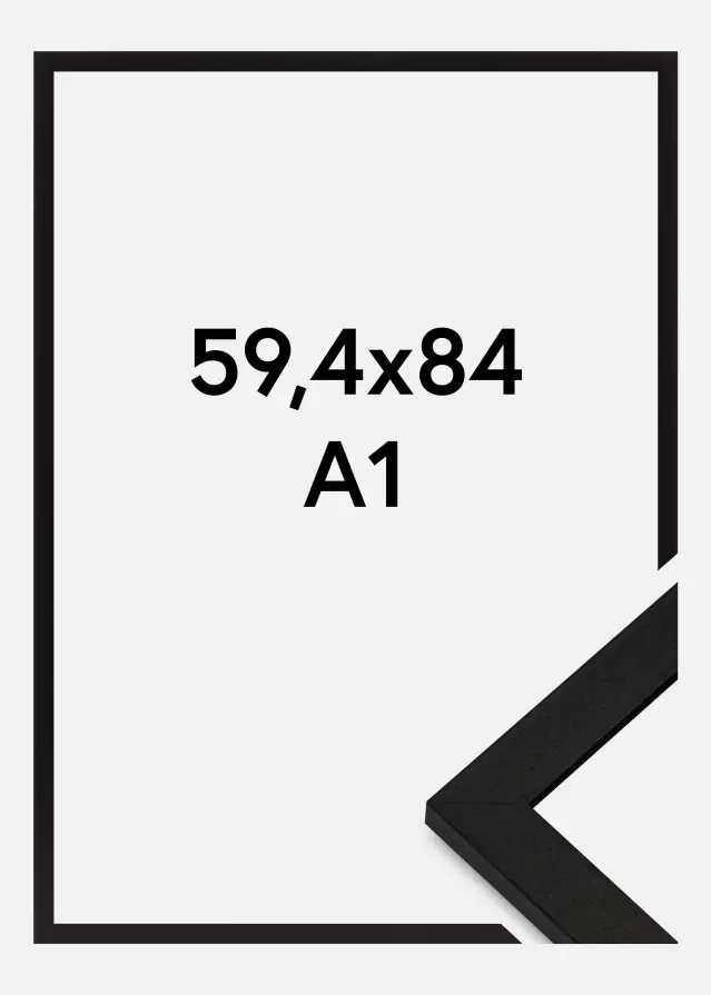 Ramme BGA Classic Akrylglas Sort 59,4x84 cm (A1)