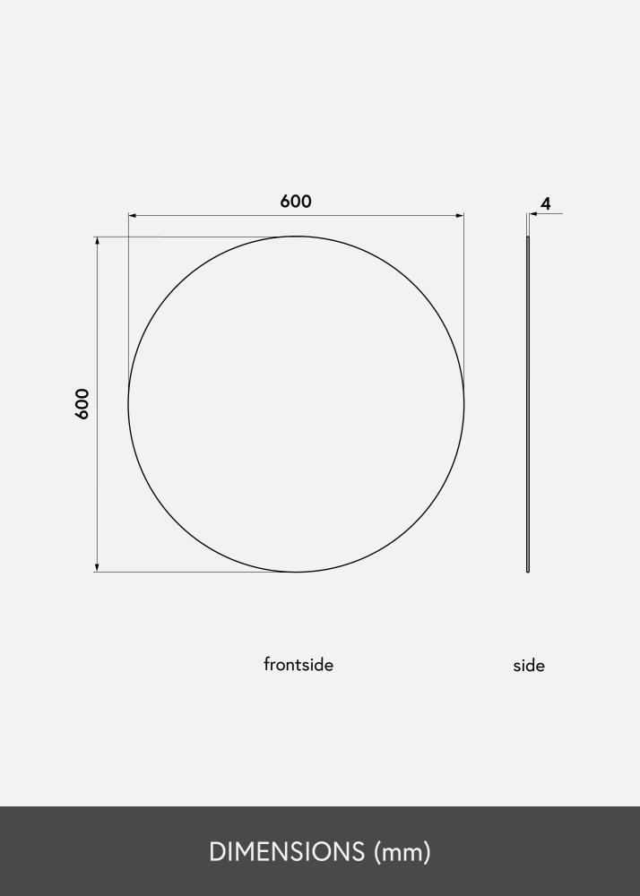 KAILA Rundt Spejl Deluxe 60 cm Ø