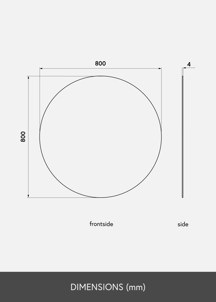 KAILA Rundt Spejl Deluxe 80 cm Ø