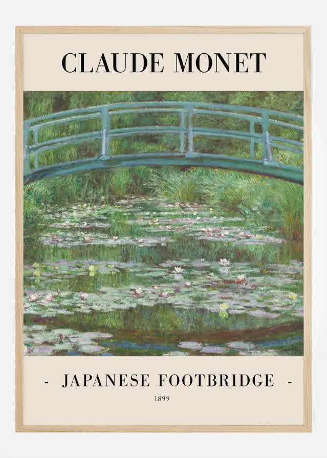 Claude Monet -Japanese Footbridge 1899 Plakat