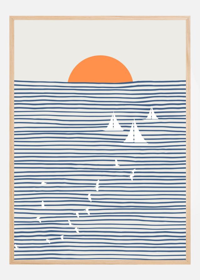 Three White Sails Plakat