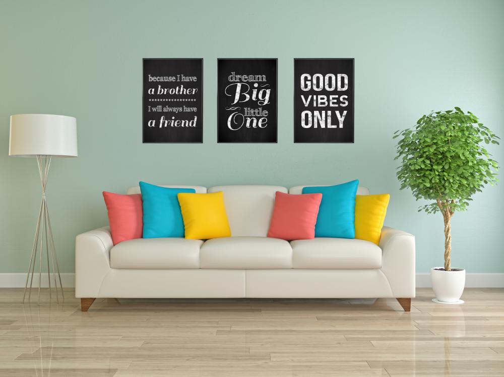 Good vibes only - Sort Plakat