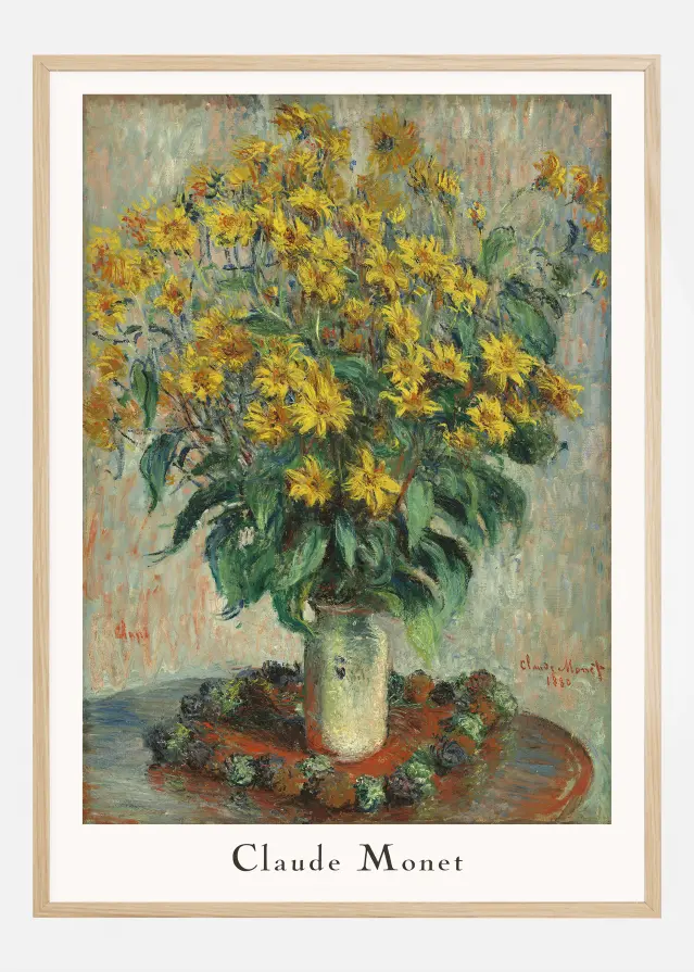 Claude Monet -Jerusalem Artichoke Flowers Plakat