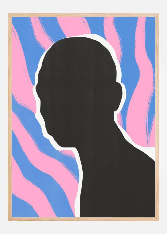 Anonymous Portrait In Stripes Plakat