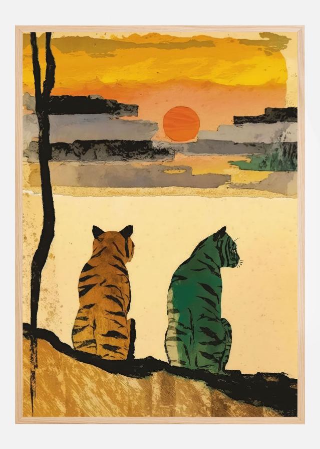 Resting Tigers Plakat