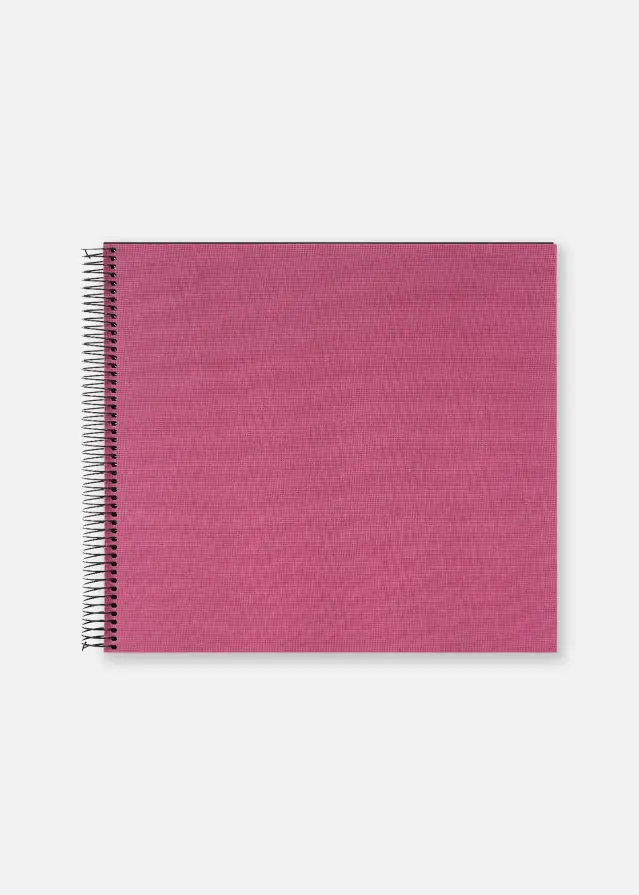 Bella Vista Spiralalbum Fuchsia - 35x30 cm (40 Sorte sider / 20 blade)