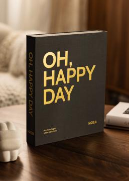 KAILA OH HAPPY DAY Black - Coffee Table Photo Album (60 Sorte Sider / 30 Blade)