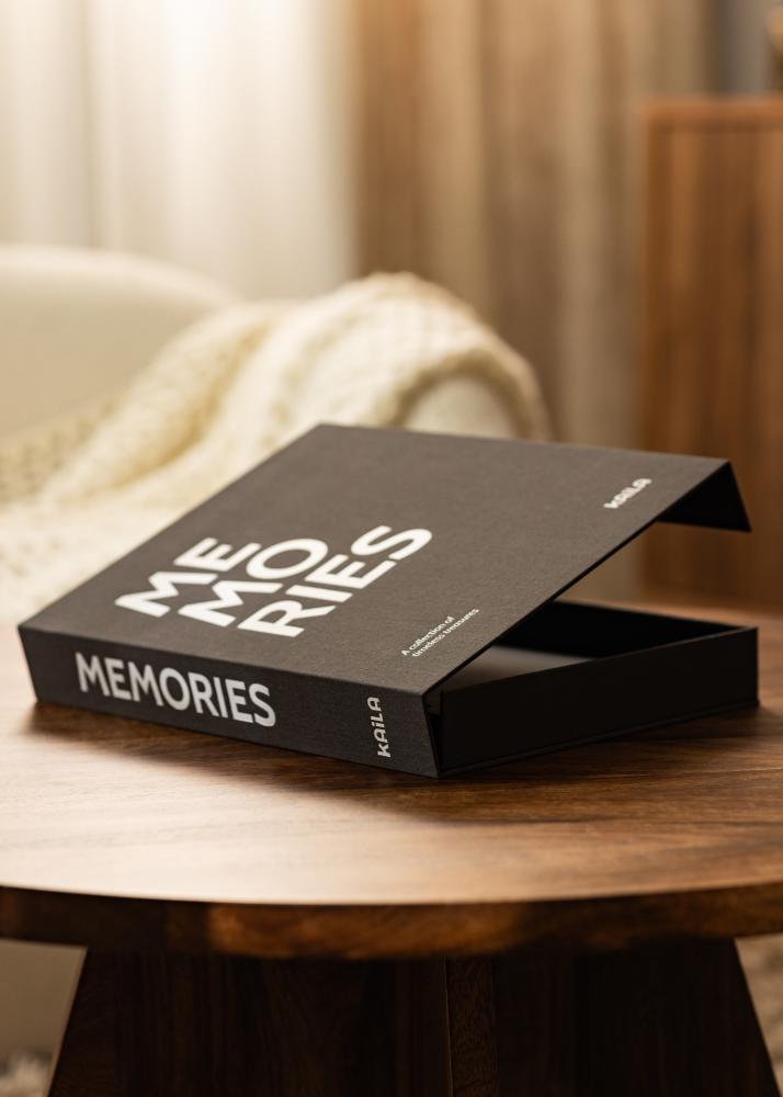 KAILA MEMORIES Black - Coffee Table Photo Album (60 Sorte Sider)