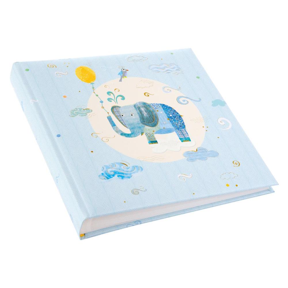 Blue Elephant Fotoalbum - 25x25 cm (60 Hvide sider / 30 blade)