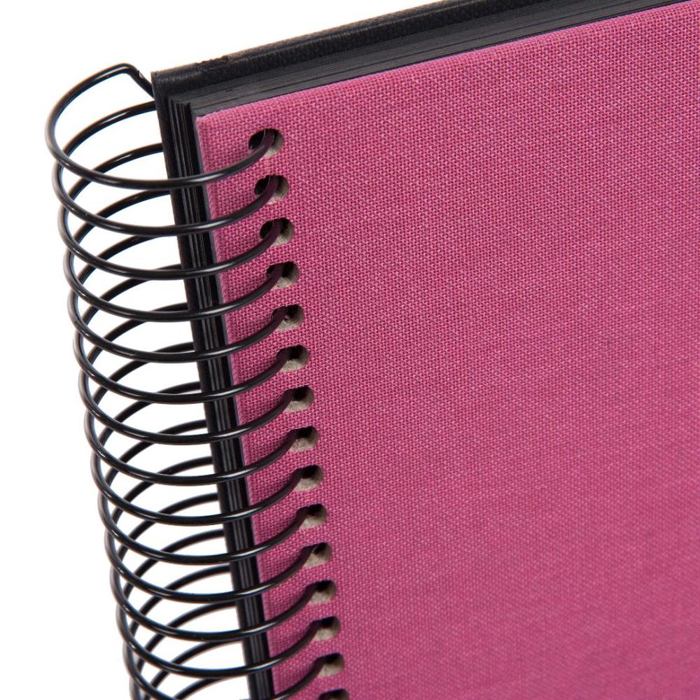 Bella Vista Spiralalbum Fuchsia - 35x30 cm (40 Sorte sider / 20 blade)