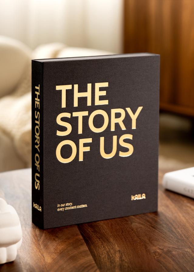 KAILA THE STORY OF US Black - Coffee Table Photo Album (60 Sorte Sidor)