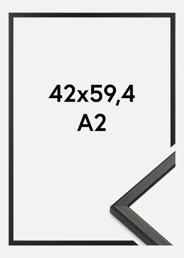 Ramme Kaspar Akrylglas Sort 42x59,4 cm (A2)