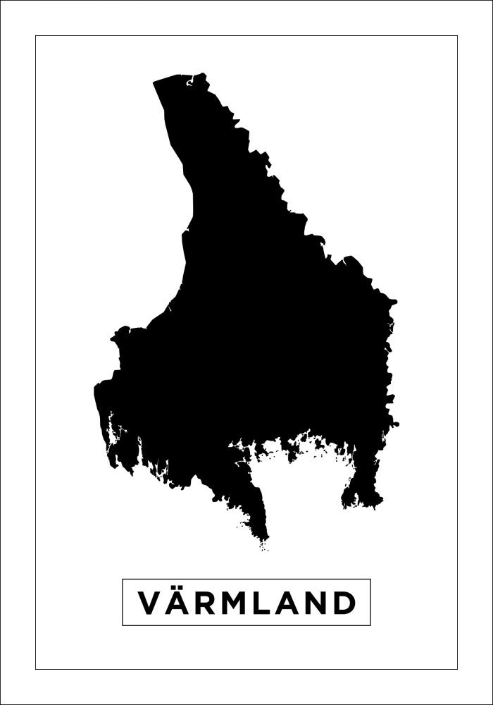 Kort - Värmland - Hvid Plakat