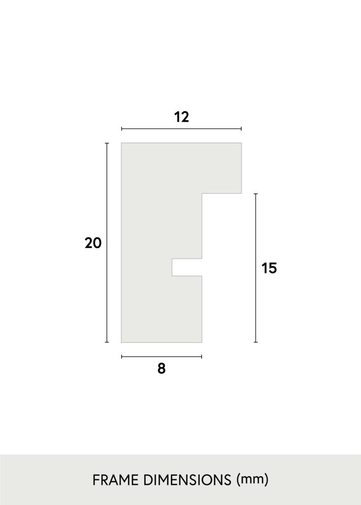 Ramme E-Line Rød 30x40 cm - Passepartout Sort 21x30 cm