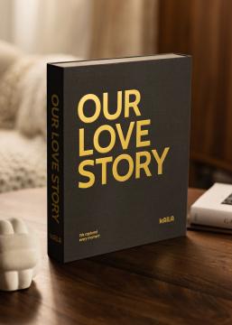 KAILA OUR LOVE STORY Black - Coffee Table Photo Album (60 Sorte Sider)