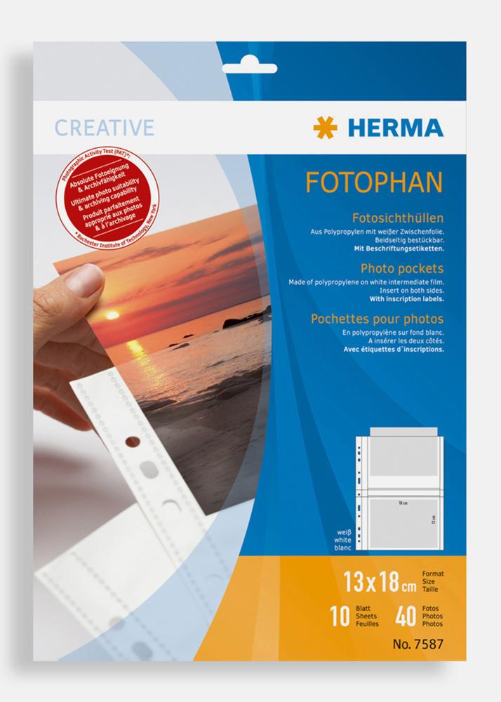 Herma fotolommer 13x18 cm Liggende - 10-pak Hvide