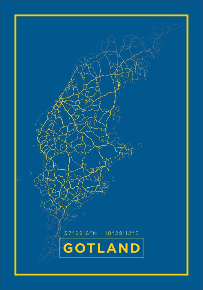 Map - Gotland - Blue