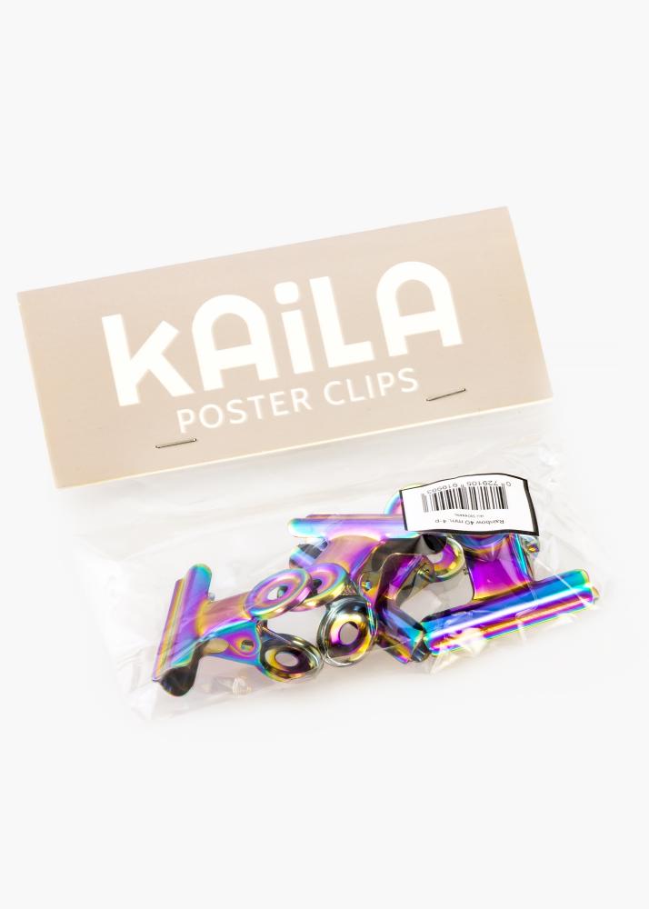 KAILA Poster Clip Rainbow 40 mm - 4-p