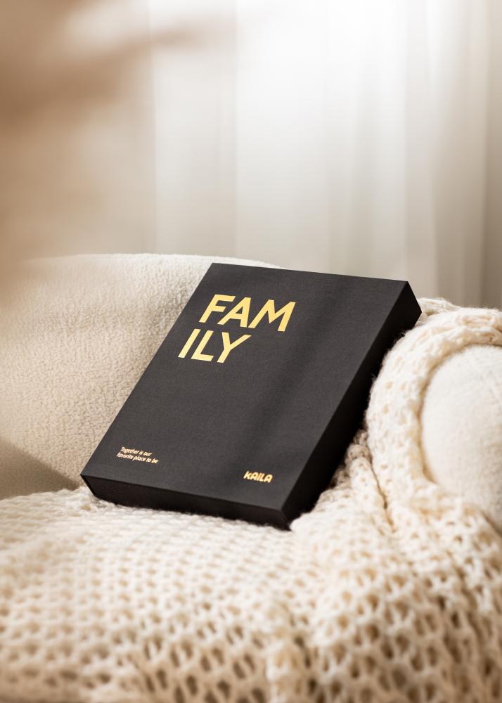 KAILA FAMILY Black - Coffee Table Photo Album (60 Sorte Sidor)