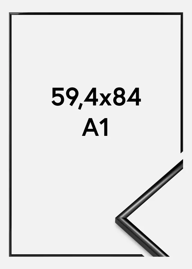 Ramme Scandi Akrylglas Sort 59,4x84 cm (A1)