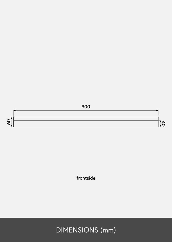 KAILA Billedhylde Bambus 90 cm