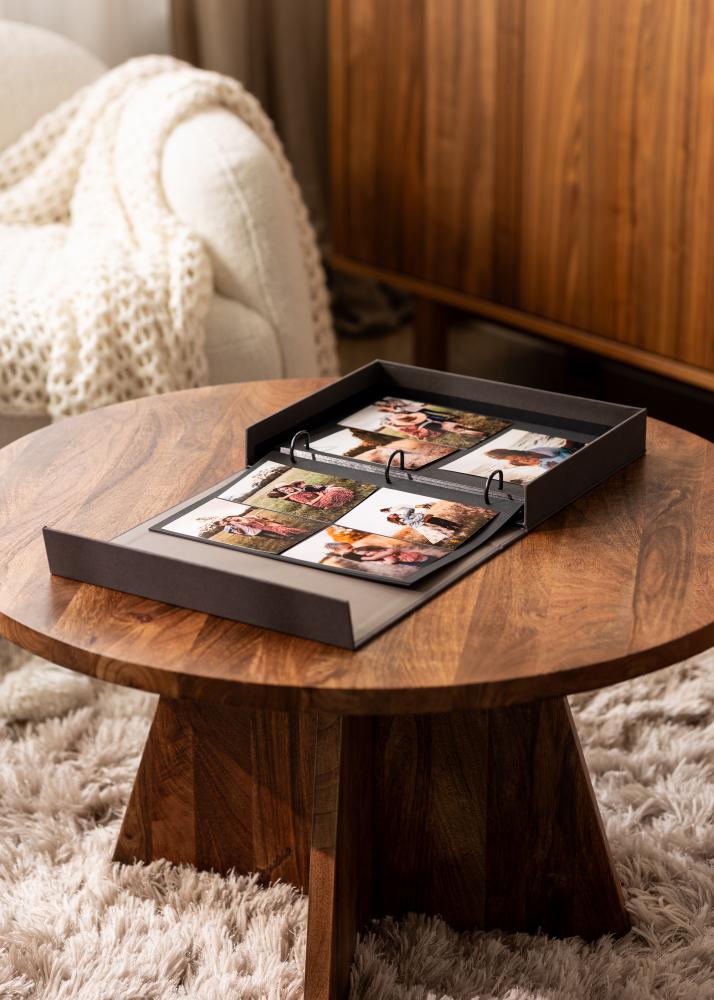 KAILA FAMILY Black - Coffee Table Photo Album (60 Sorte Sidor)