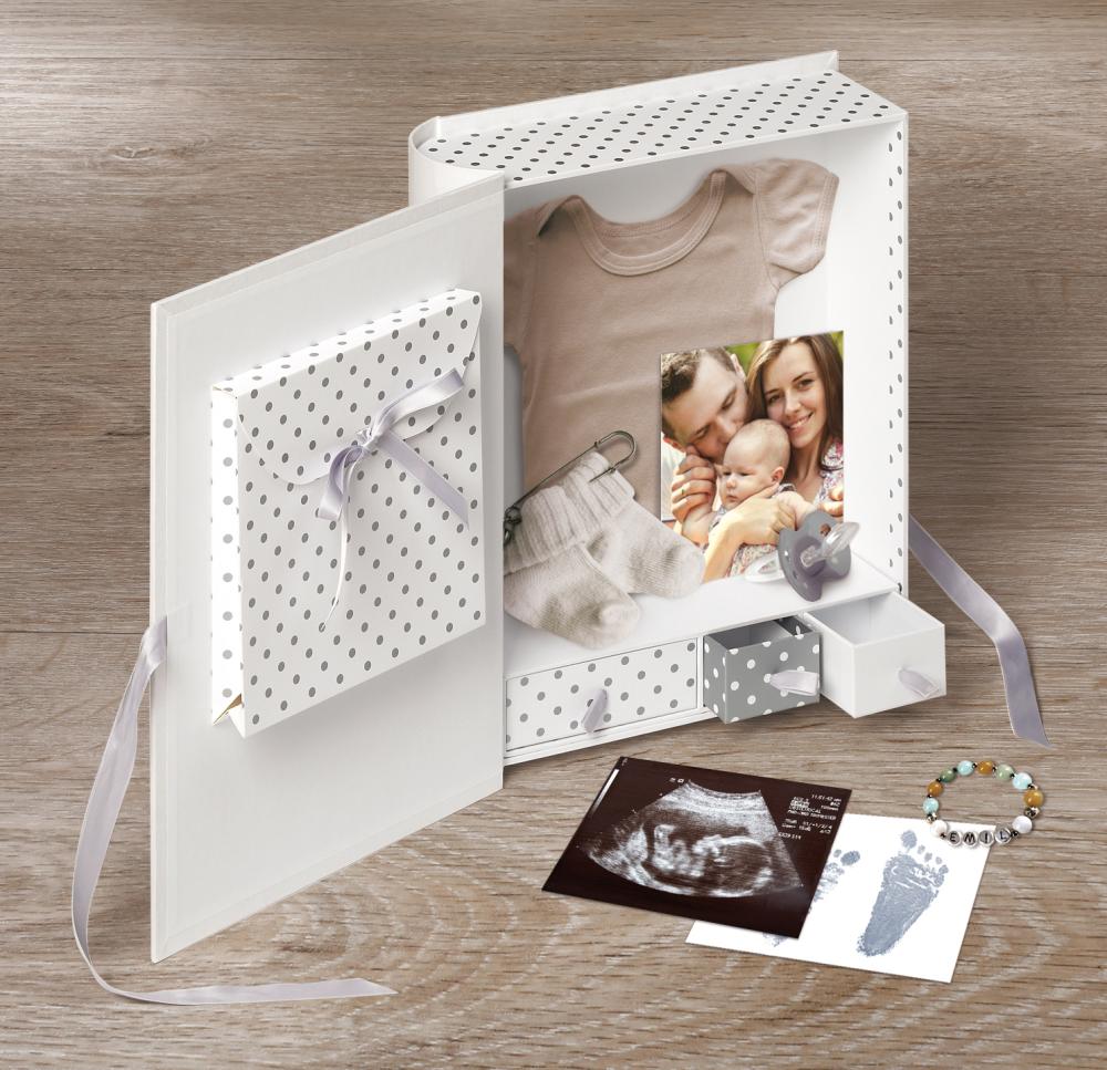 Little Foot Babybox GråHvid