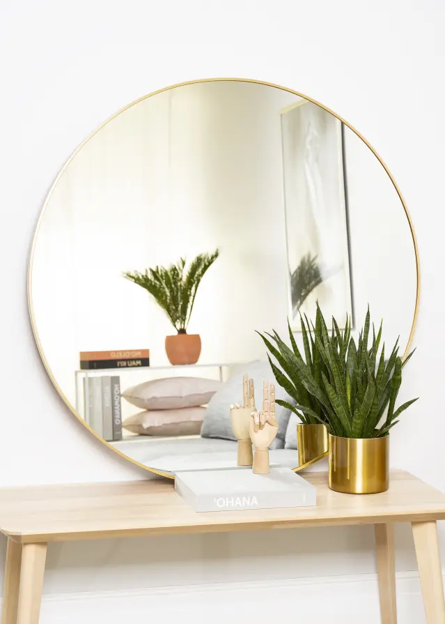 KAILA Round Mirror - Edge Gold 110 cm Ø