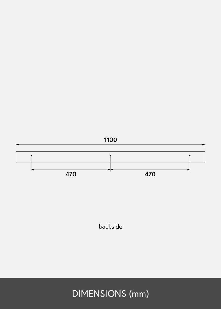 KAILA Billedhylde Hvid 110 cm